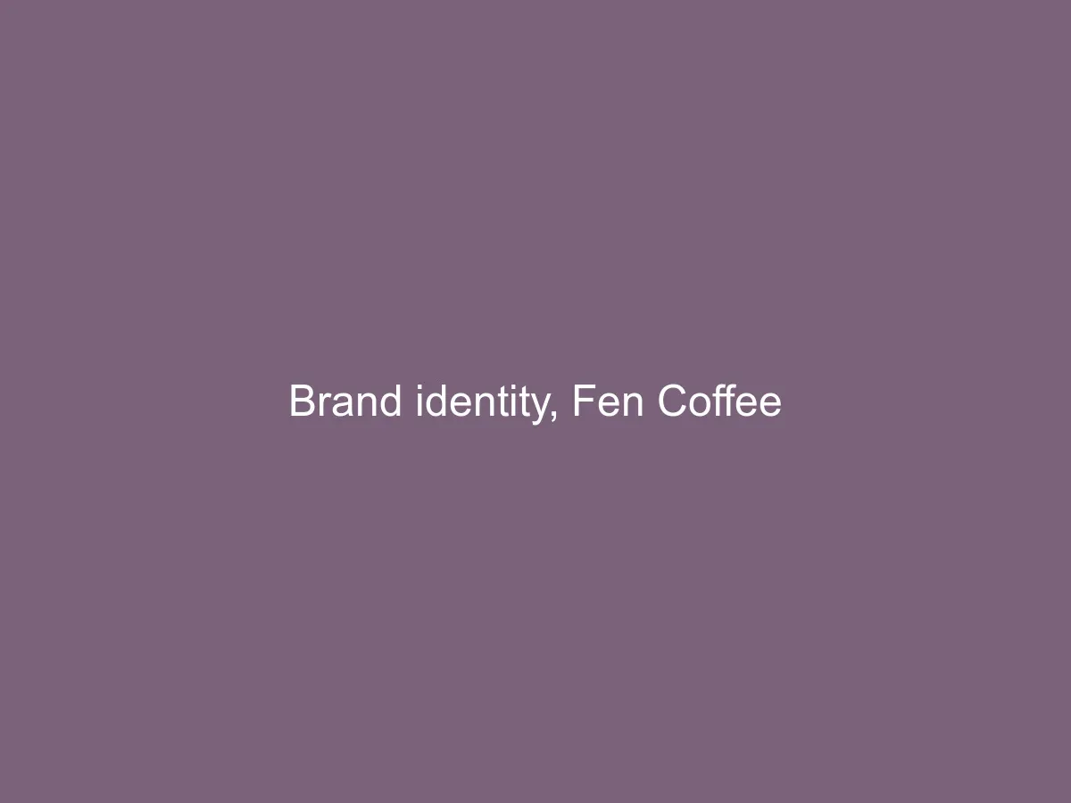 Fen Coffee bags on a market stall table